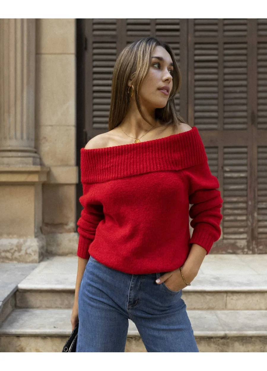 Julieta Boat Neck Jersey Top