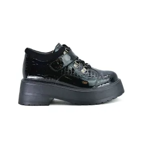 Low Heel Casual Boot Korium Runaway Black Lace-up