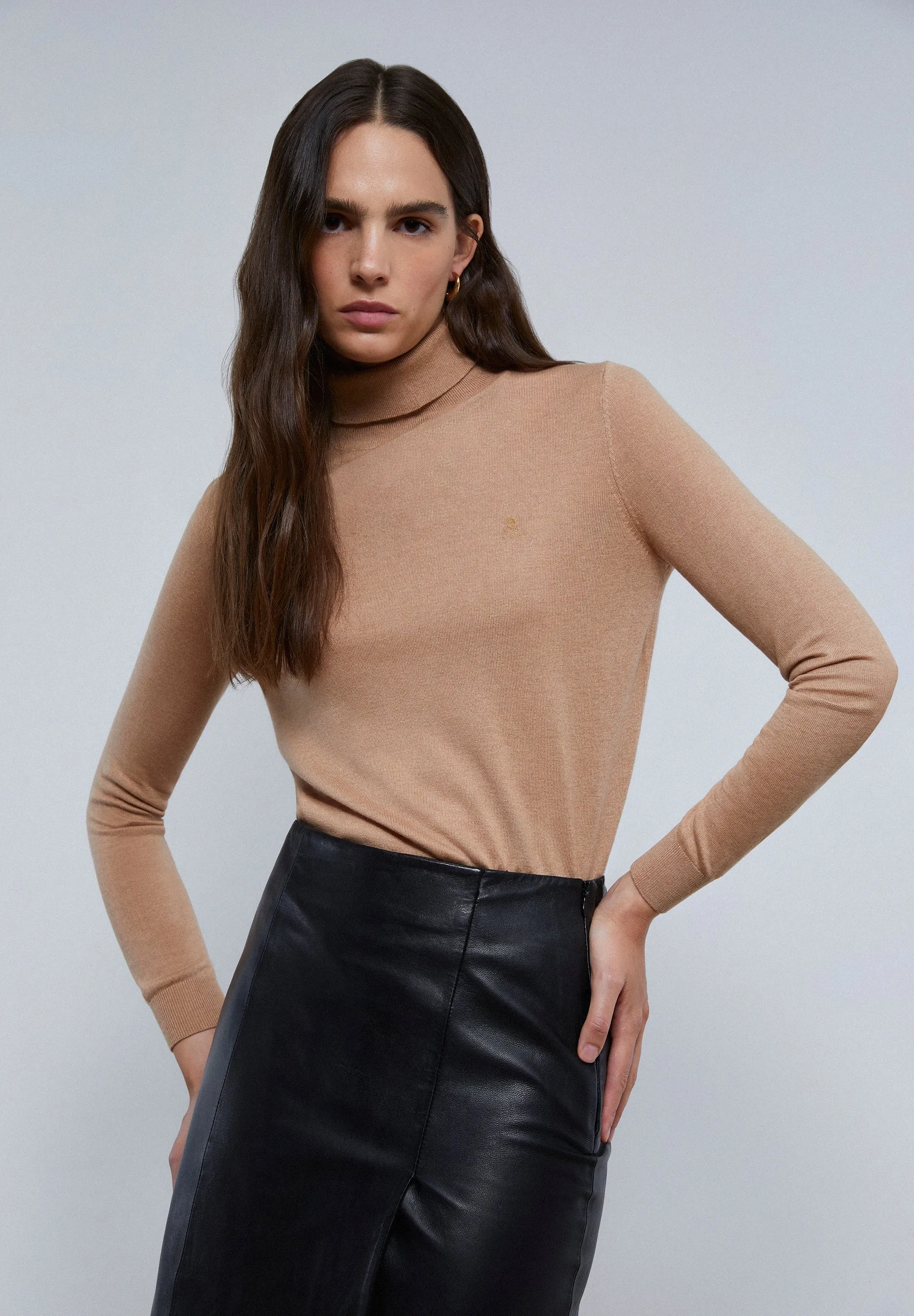 Mock Neck Jersey Top
