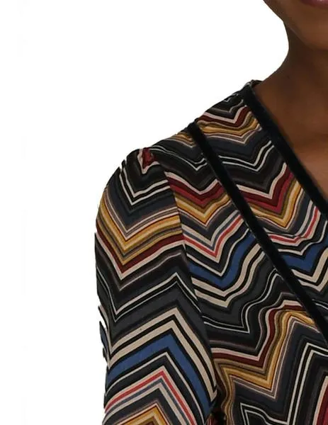 multicolor zigzag dress