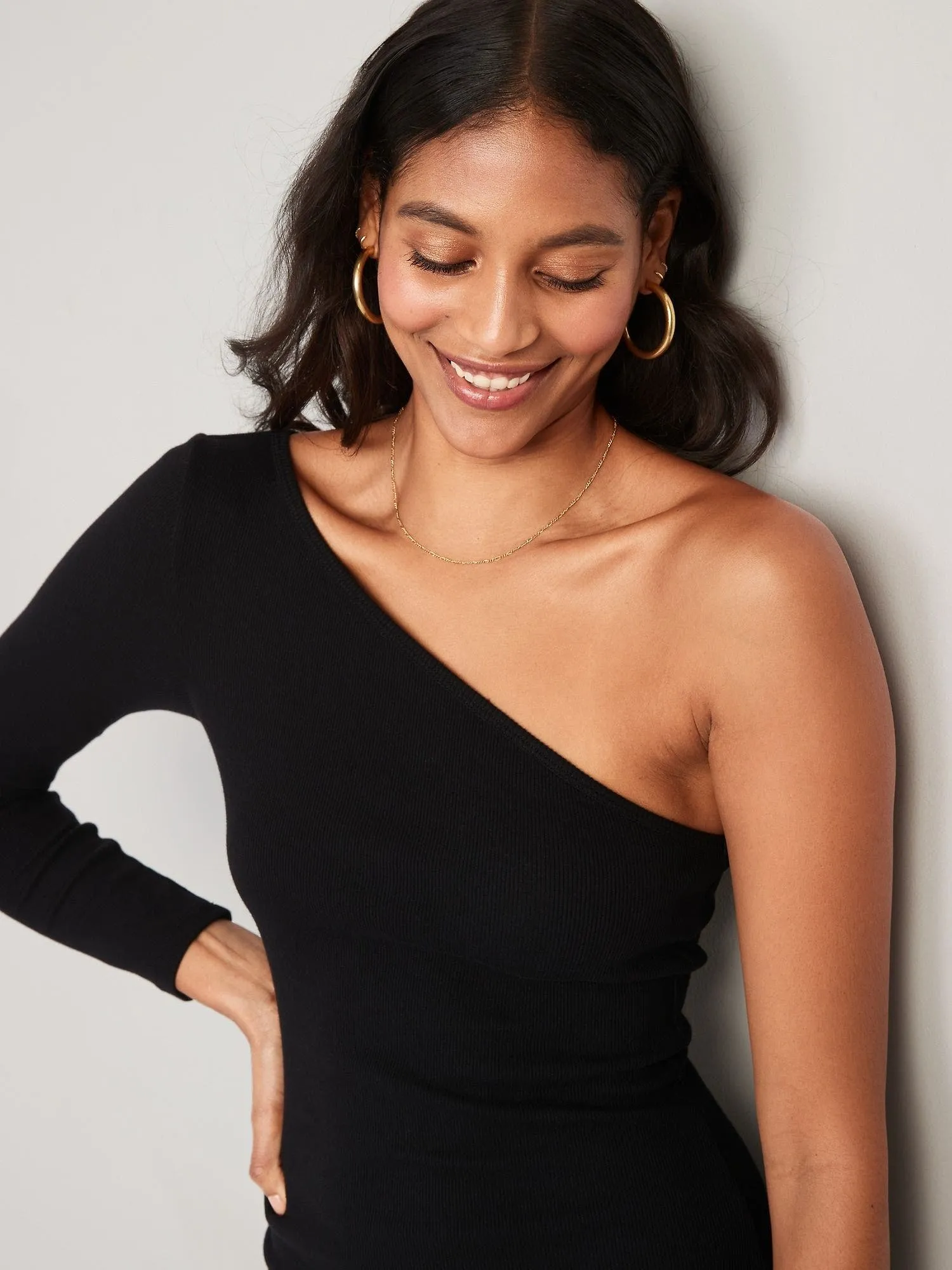 Old Navy One-Shoulder Long Sleeve Mini Dress Woman