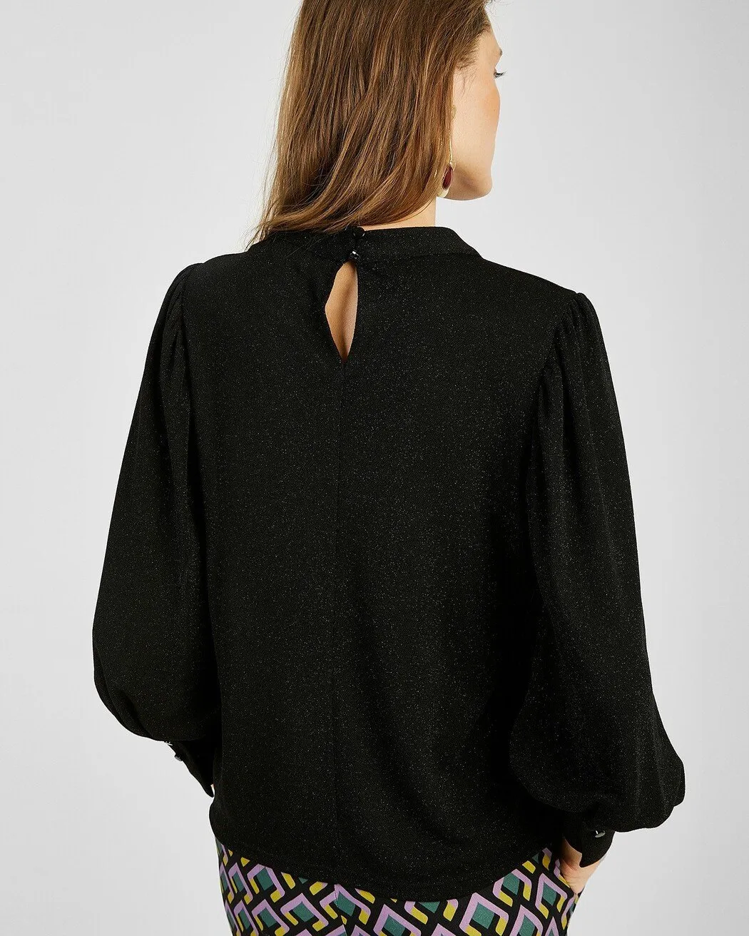 Puffy Sleeve Jersey Tops