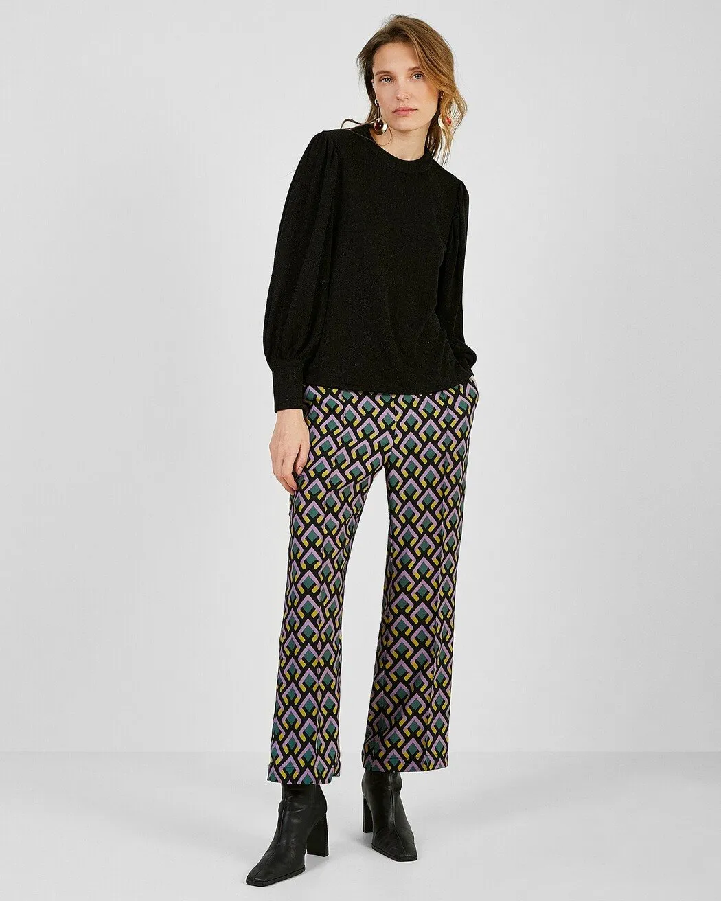 Puffy Sleeve Jersey Tops