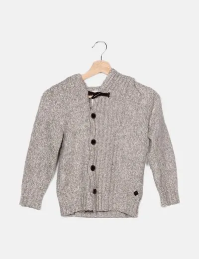 Zara beige marled jersey top